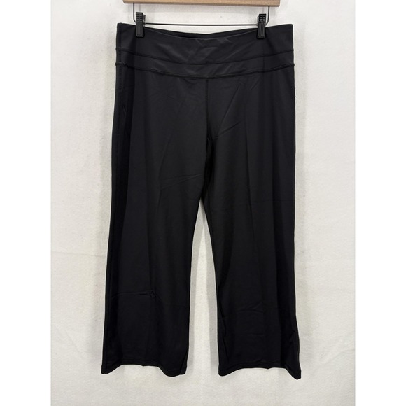 Christine Alexander Pants - Christine Alexander Pants Womens Medium Black Cropped Straight Leg Yoga Stretch